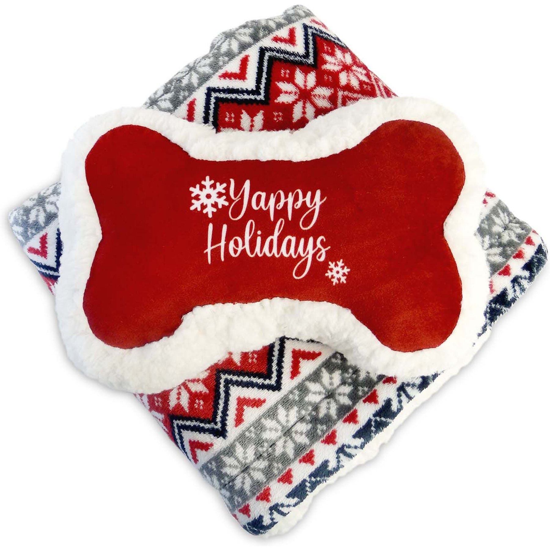 Bow-Wow Pet Sherpa Dog Blanket & Pillow Set