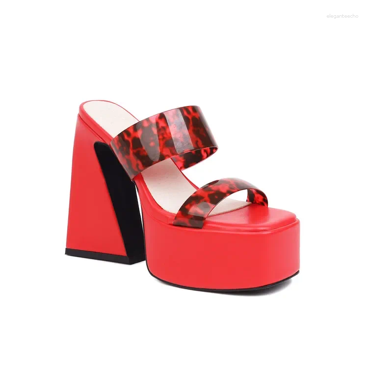 2025 S Fashion Designer Sandals Cheetah Print Comfortable High Heeled Summer Shoes Trendy Platform Design Slip On Women S Slippers Big Size