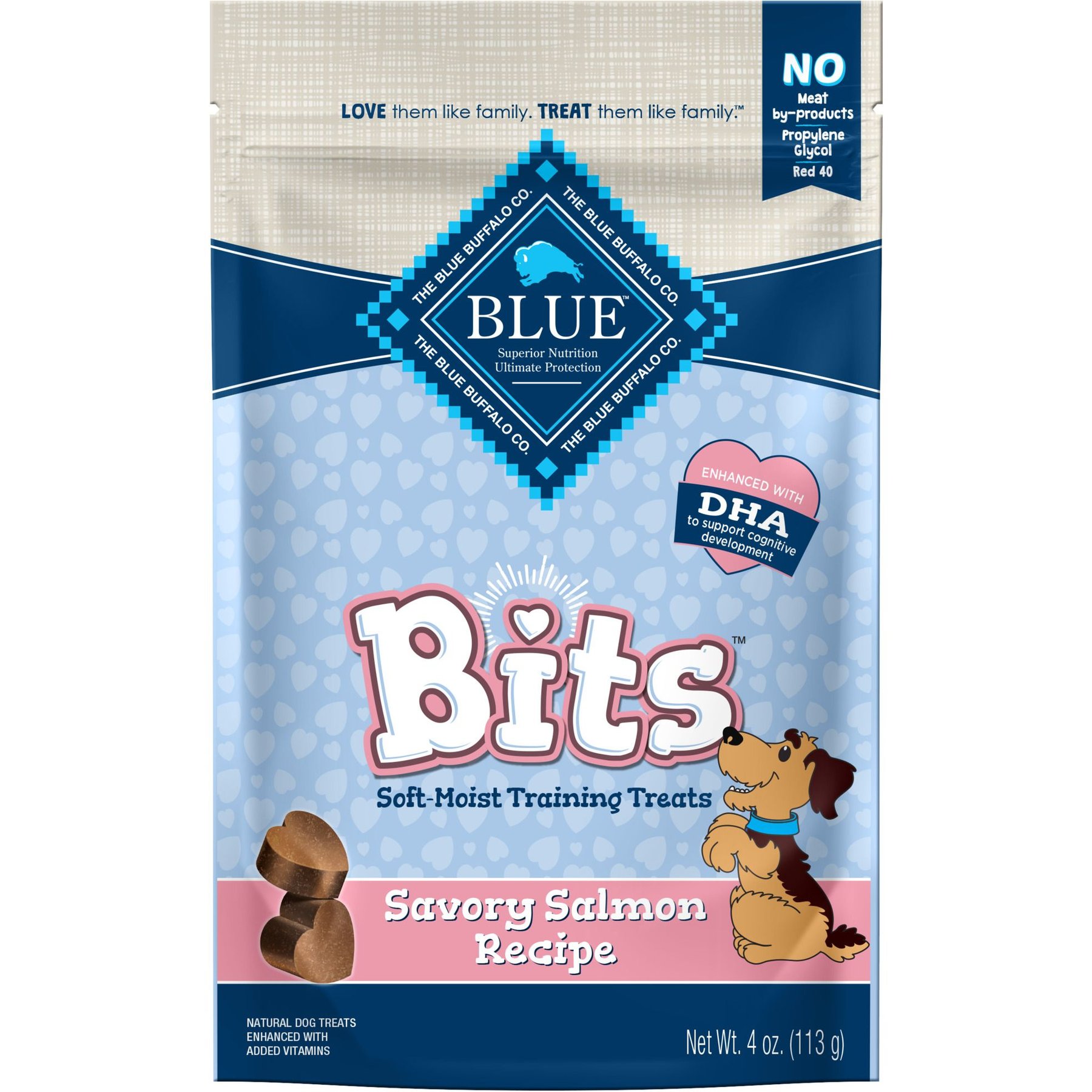 Blue Buffalo Blue Bits Savory Salmon Recipe Soft-Moist Training Dog Treats