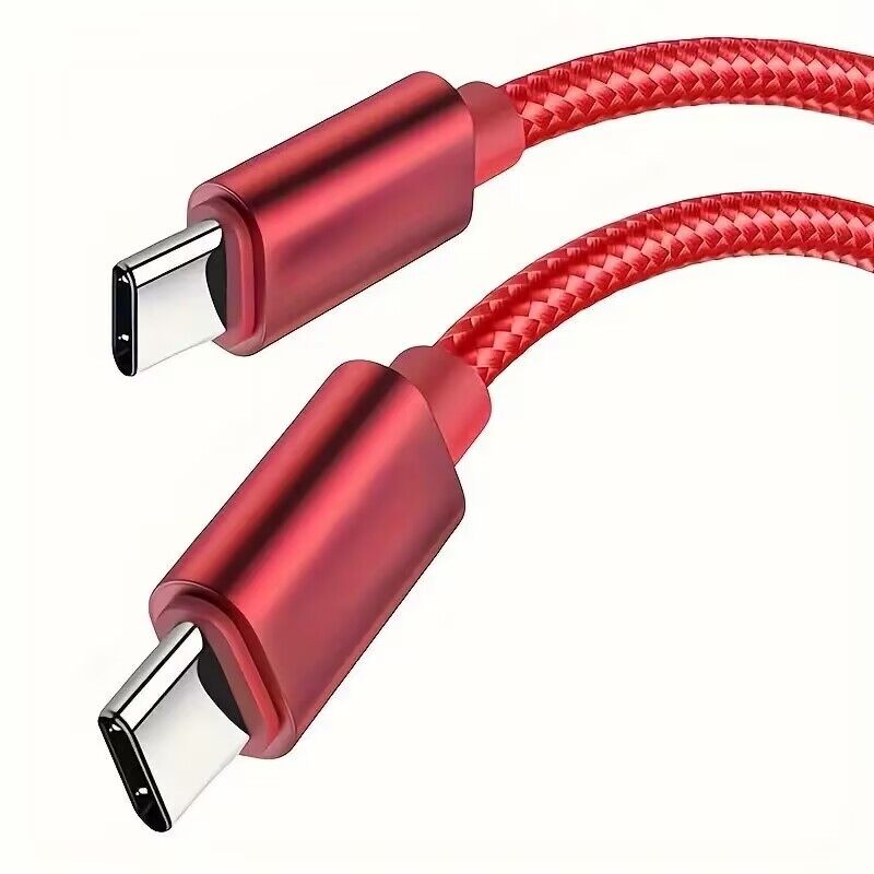 60W 1M 2M 3M C to C Male to Male Fabric Braided USB C Type c Cable For Samsung S23 S24 htc Lg Android phone