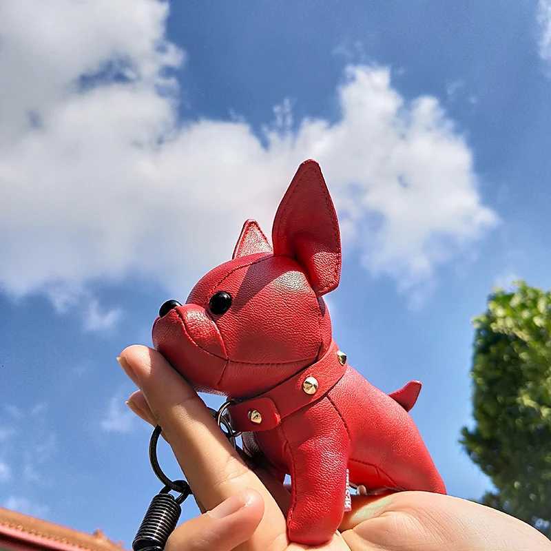 Top Quality Brand High Quality New Style Free Delivery Designer Bag Punk French Bulldog PU Leather Dog Fashion Womens Bag Charm Trinket Car Keyring Ke