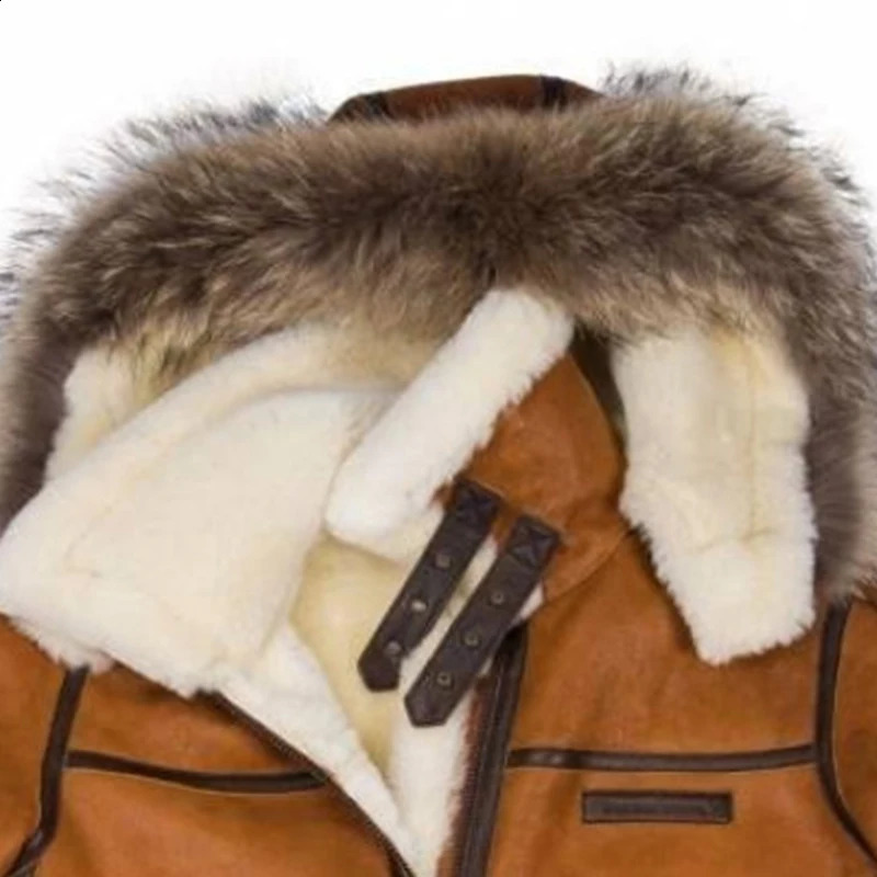 Plush Jacket Men Integrated Leather Fur Comfortable Thick Insulation Long Sleeved Solid Color Casual Versatile Zippered 241122