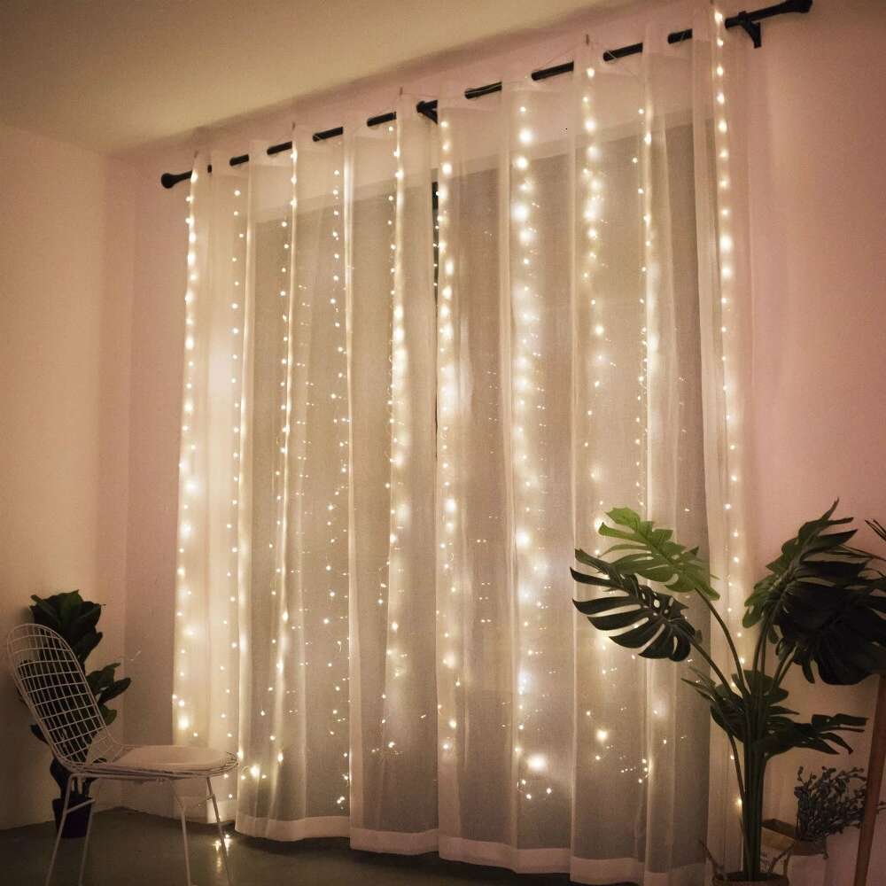 Lights Curtain Garland Merry Decorations For Home Christmas Ornaments Xmas Gifts Navidad 2024 New Year Decor