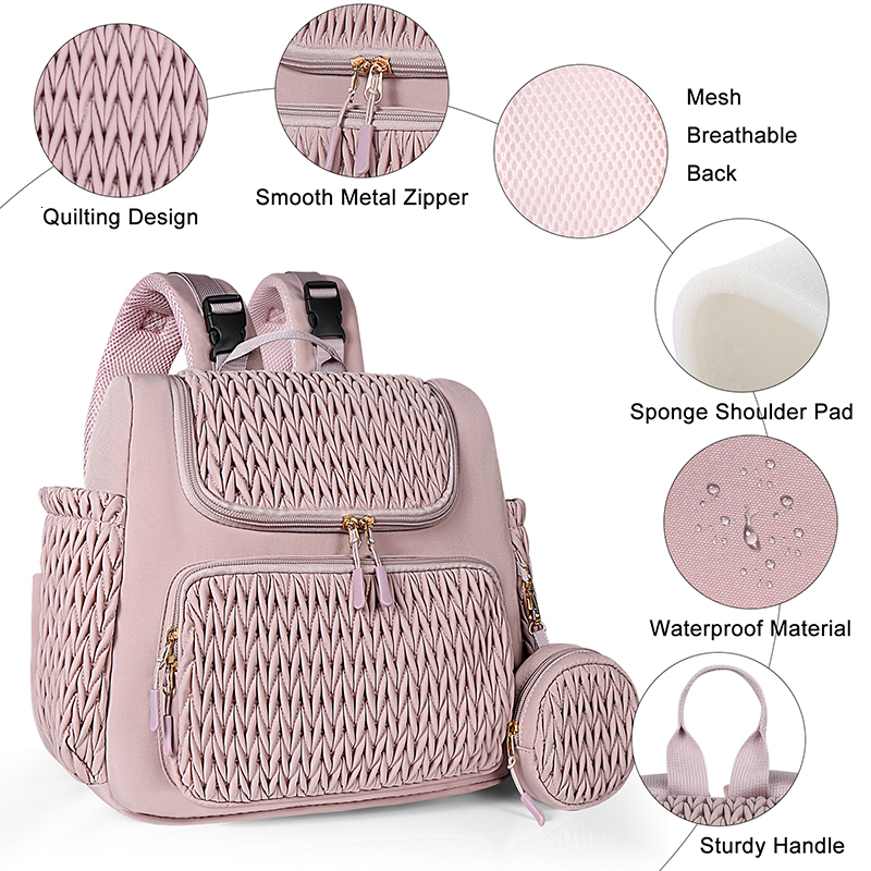 Buylor Large Capacity Mom Fashion Mom Baby Stroller Hanging Bag Mom Handbag Outdoor Travel Designer Backpack