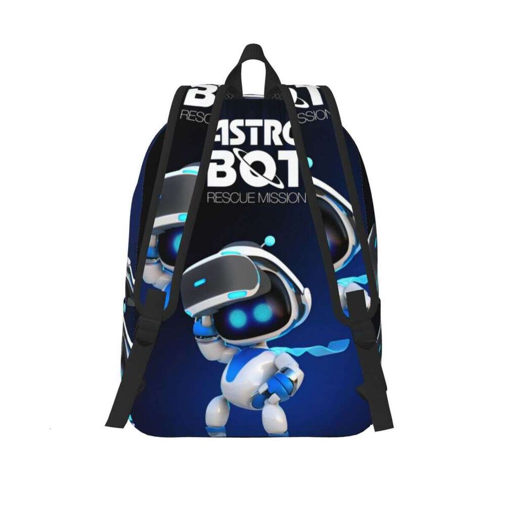Astrobots Game Backpack Middle High College School Student Bookbag Men Women Canvas Daypack Travel