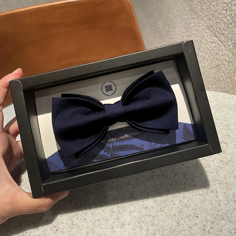 Get married get groom groomsman solid color burgundy brothers mens bow tie students jk 240415