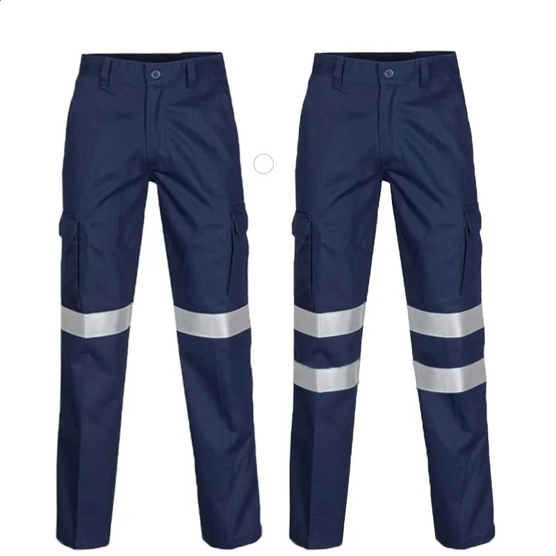 Summer Cotton Work Clothing Hi Vis Long Sleeves Reflective Safety Working Uniform Porter Construction Worker Coverall Electric 241122