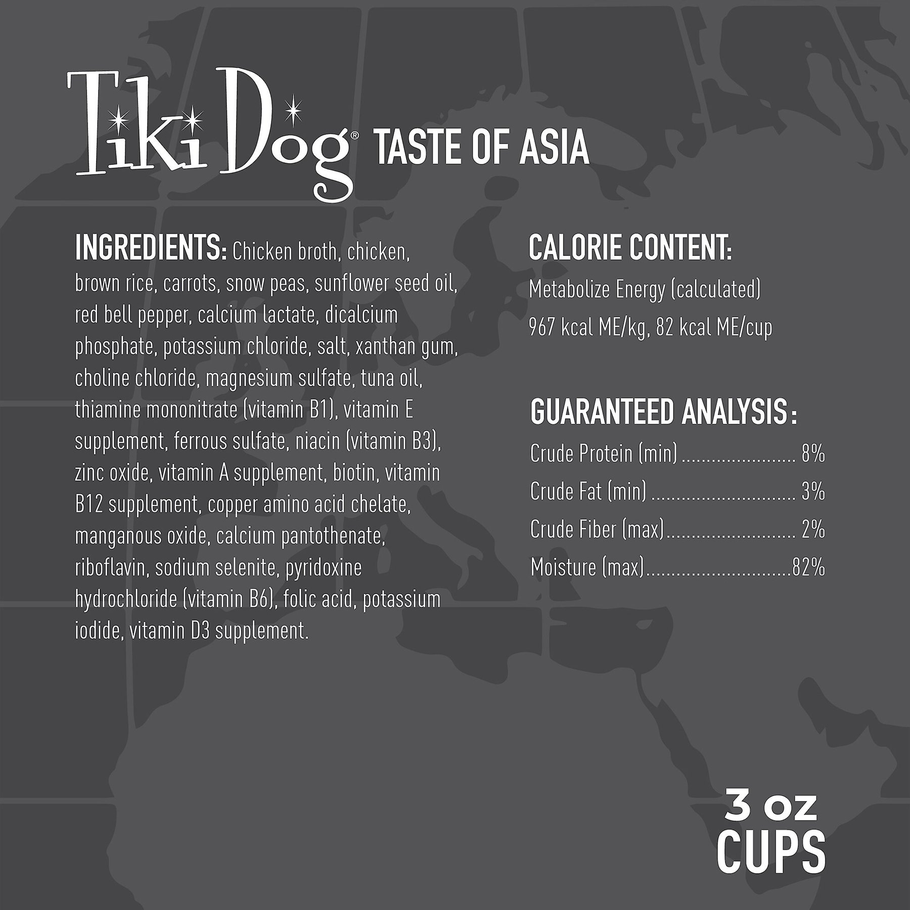 Tiki Dog Taste of Asia Chicken & Snow Peas Stir Fry Recipe in Broth Gluten-Free Wet Dog Food, 3-oz cup, case of 4