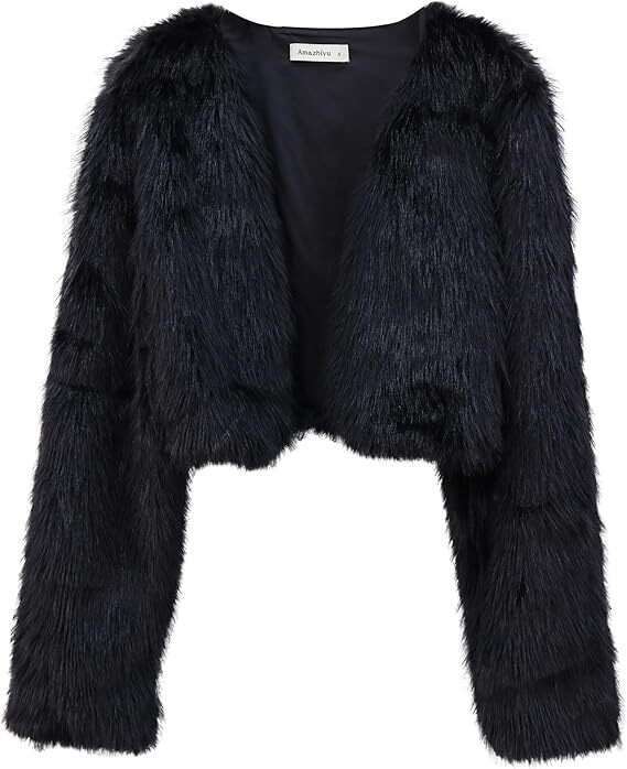 Autumn and winter new artificial long sleeved collarless women's coat top fur plus size