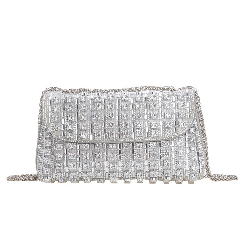New Underarm Casual And Fashionable Rhinestone Small Niche Single Shoulder Bag, Crossbody Dinner Bag