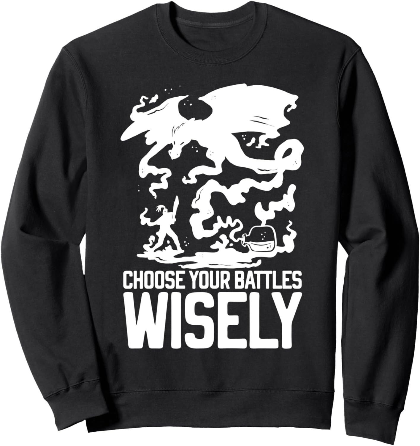 Long Sleeve Shirts for Men sweatshirt Choose Your Battles RPG Gaming D20 Games Funny Streetwear Casual tops clothes Handsome and fashionable