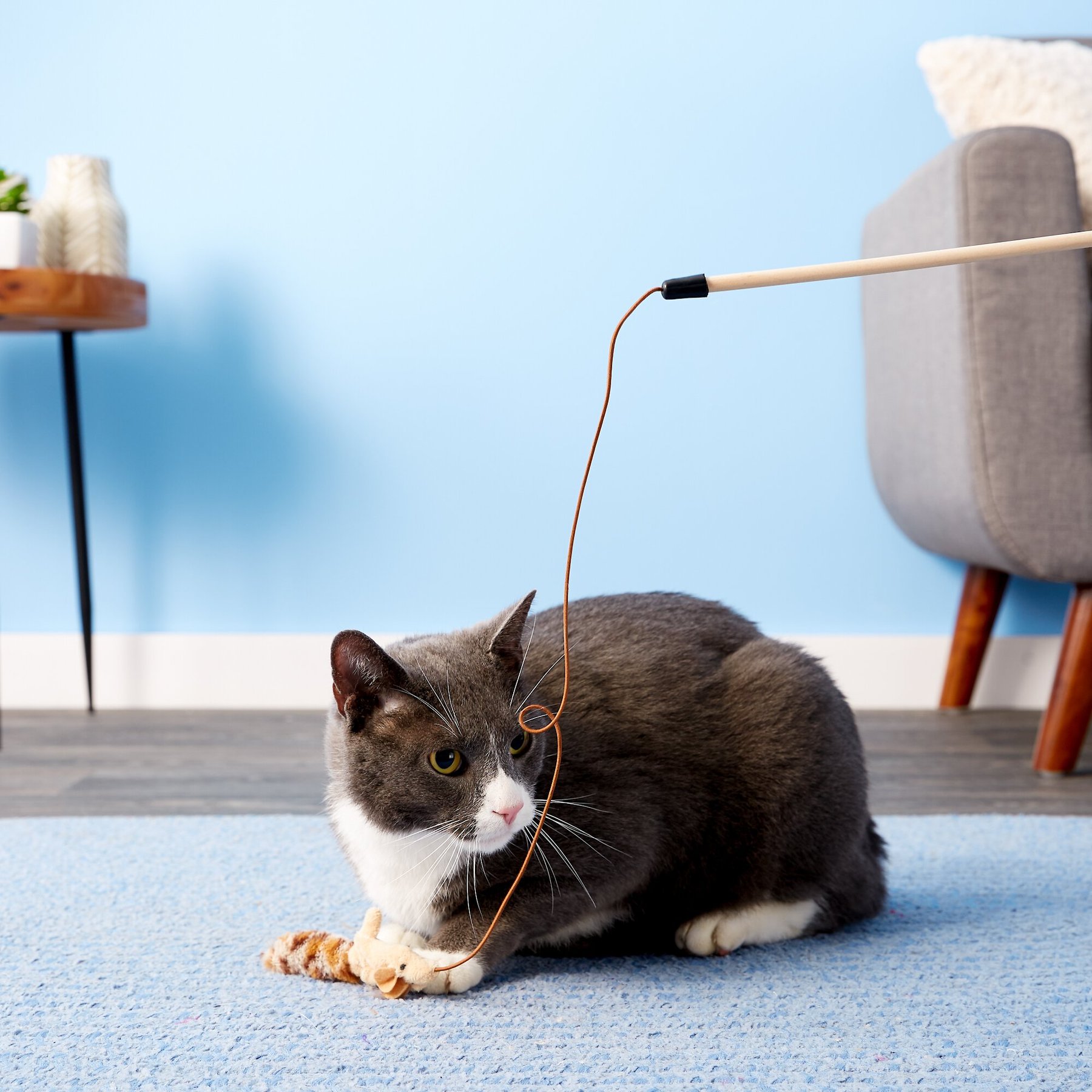 Ethical Pet Skinneeez Friend Teaser Wand Cat Toy with Caip