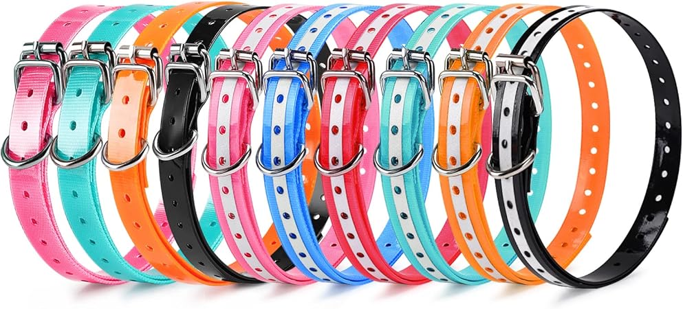 LuckinPET Waterproof Replacement Strap for Shock and Fence Easy Clean Odorless Metal Buckle 3/4 Inch Adjustable Size Durable Anti-Odor TPU Dog Collar