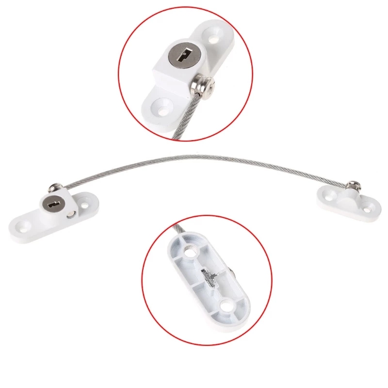 Window Safety Locks Lockable Cable Restrictor Window Sliding Door Restrictor Child Security Guard Home Hardware lock