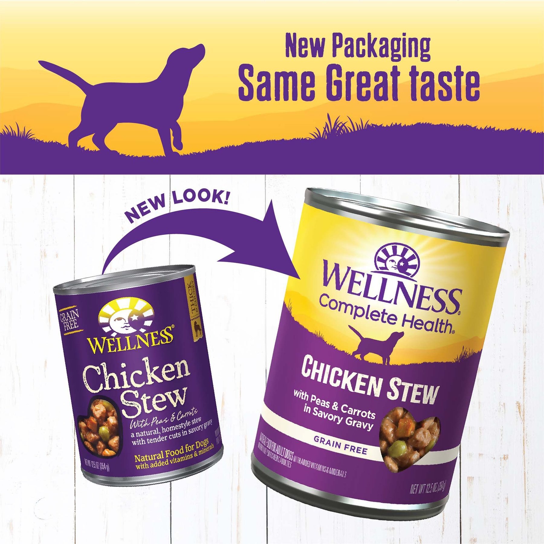 Wellness Chicken Stew with Peas & Carrots Grain-Free Natural Canned Dog Food