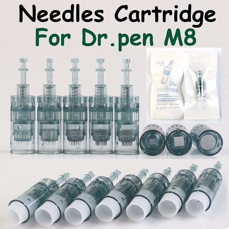 50 pcs Dr.pen ultima M8 Microneedling Cartridges Needles 11 Pins 16 Pin 24 36 42 Round Nano 3D silicone 5D Nano Replacement MTS tips For Dermapen Skin