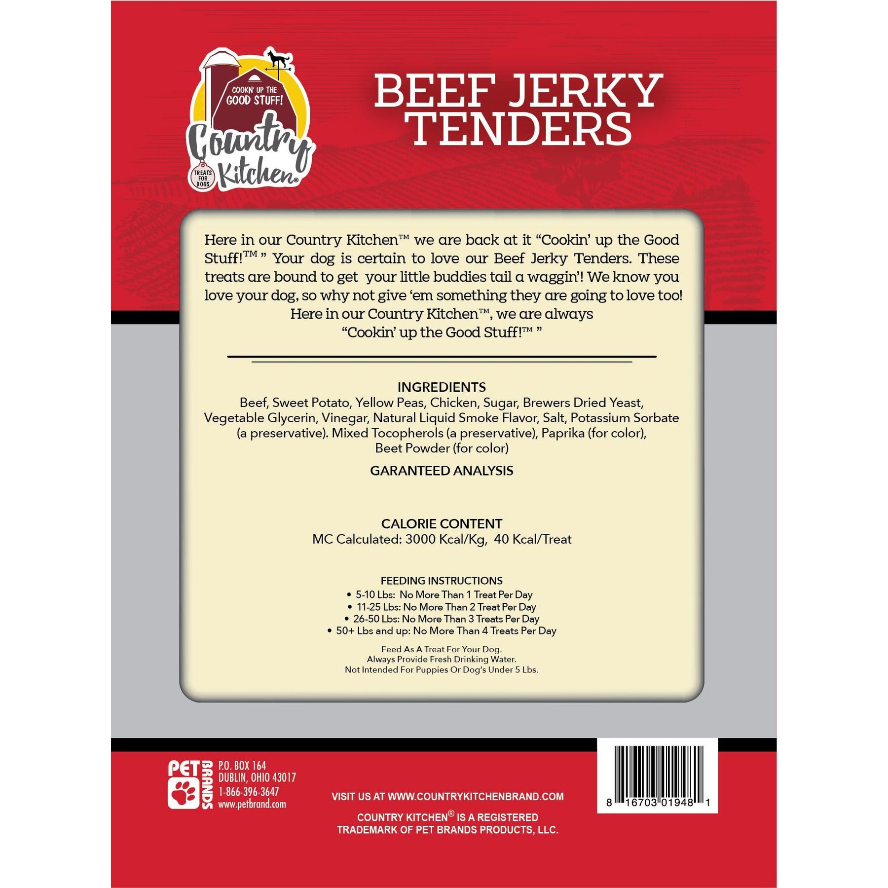 Country Kitchen Beef Jerky Tenders Dog Treats