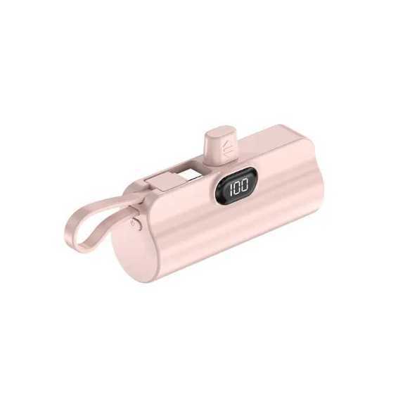 20000mAh Mini Power Bank Built-in USB C Cable Portable External Spare Battery Powerbank Charger For iPhone 14 Samsung X241122