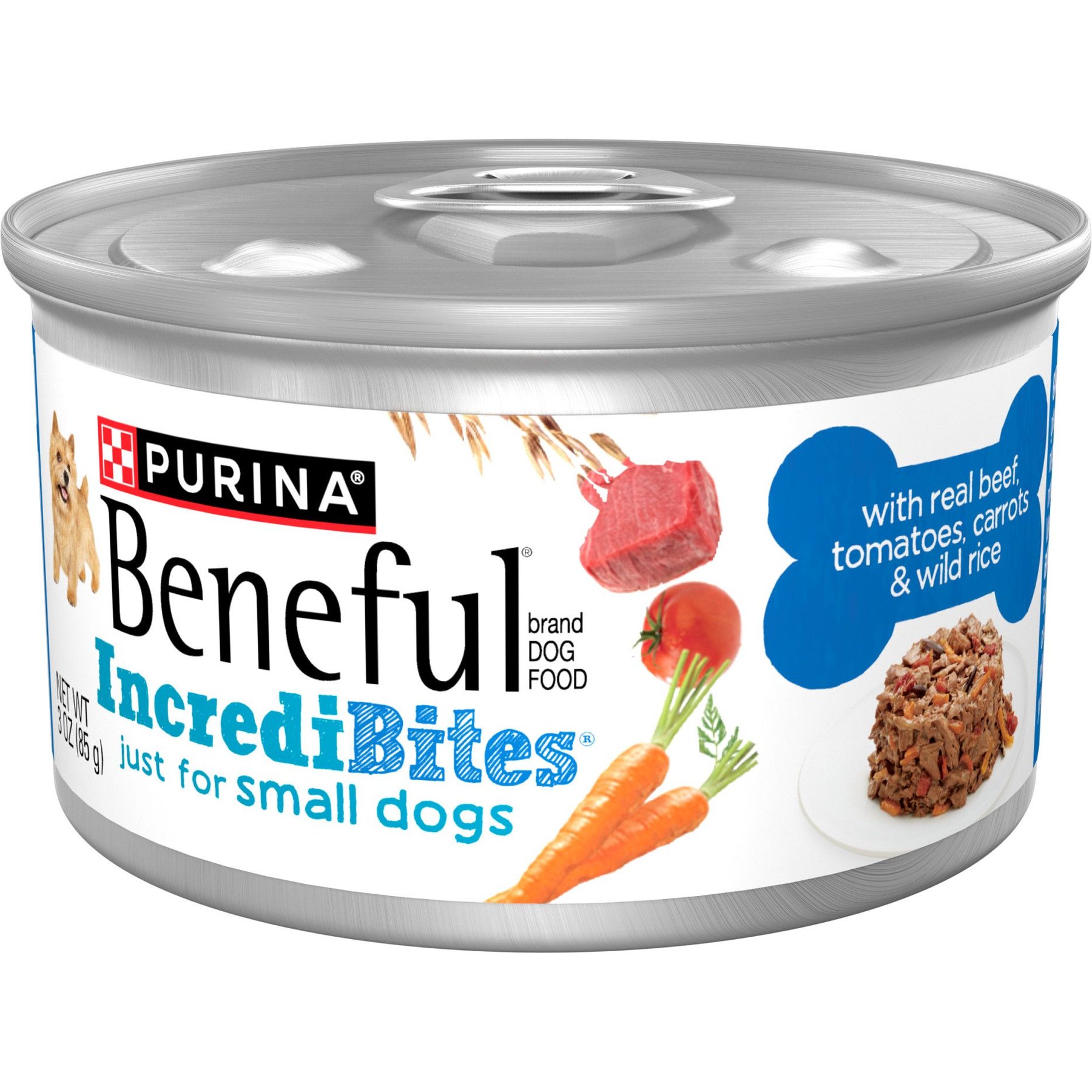 Purina Beneful IncrediBites with Real Beef, Carrots, Wild Rice & Gravy Small Breed Wet Dog Food