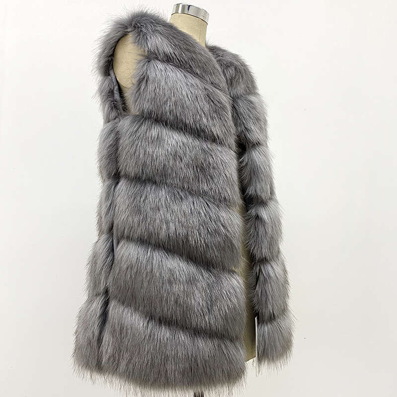 Haining fox spliced women's winter new fashion imitation warm artificial fur vest