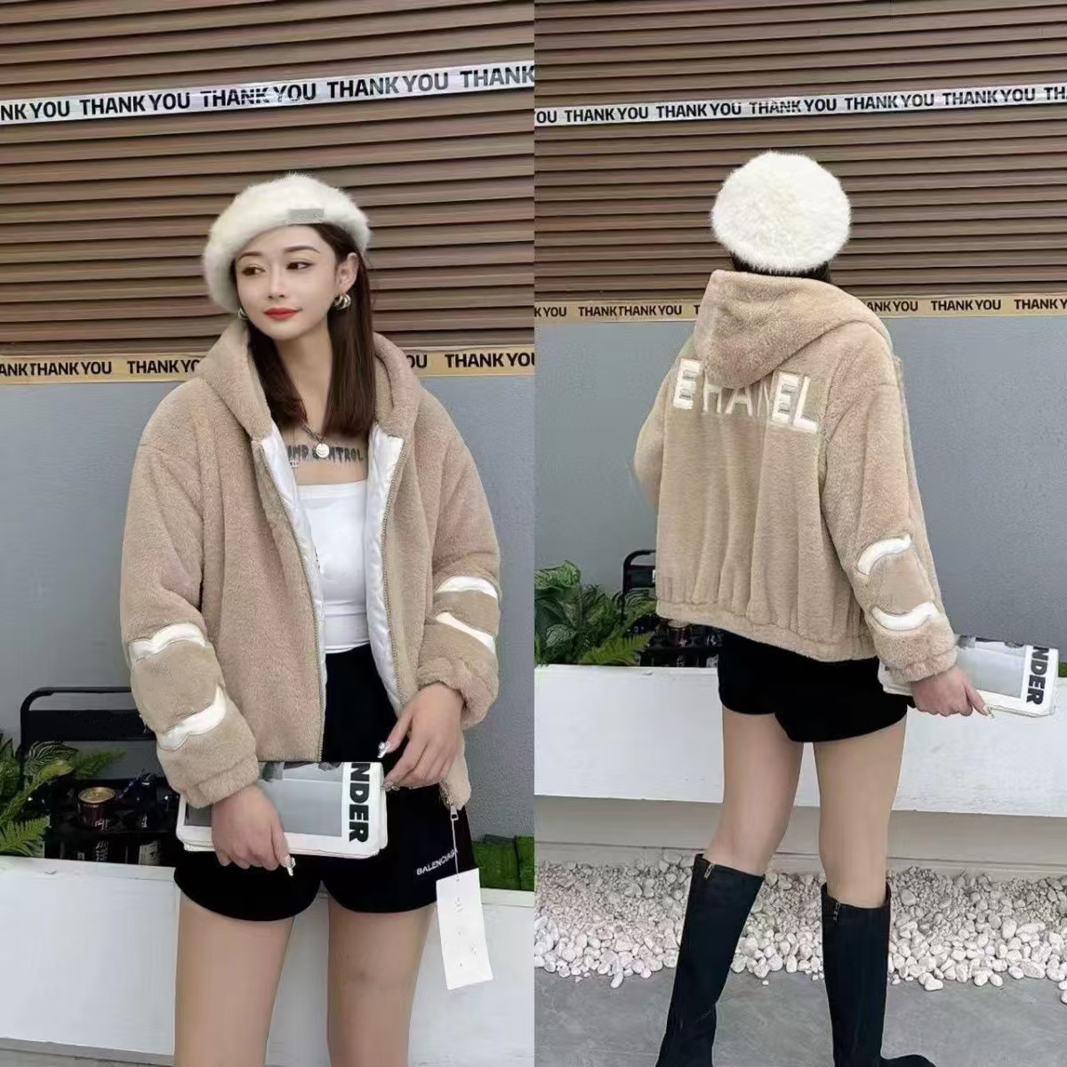 24SS luxury brand fashion designer winter letter embroidery plus cotton thickened high quality sweater jacket Asia size S-L