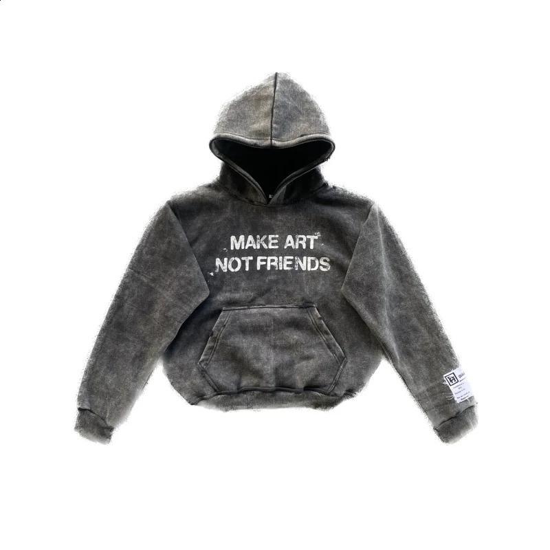 Y2K emotional men hoodie oversized printed letter wash sweatshirts vintage embroidery pattern streetwear women Harajuku pullover 241121