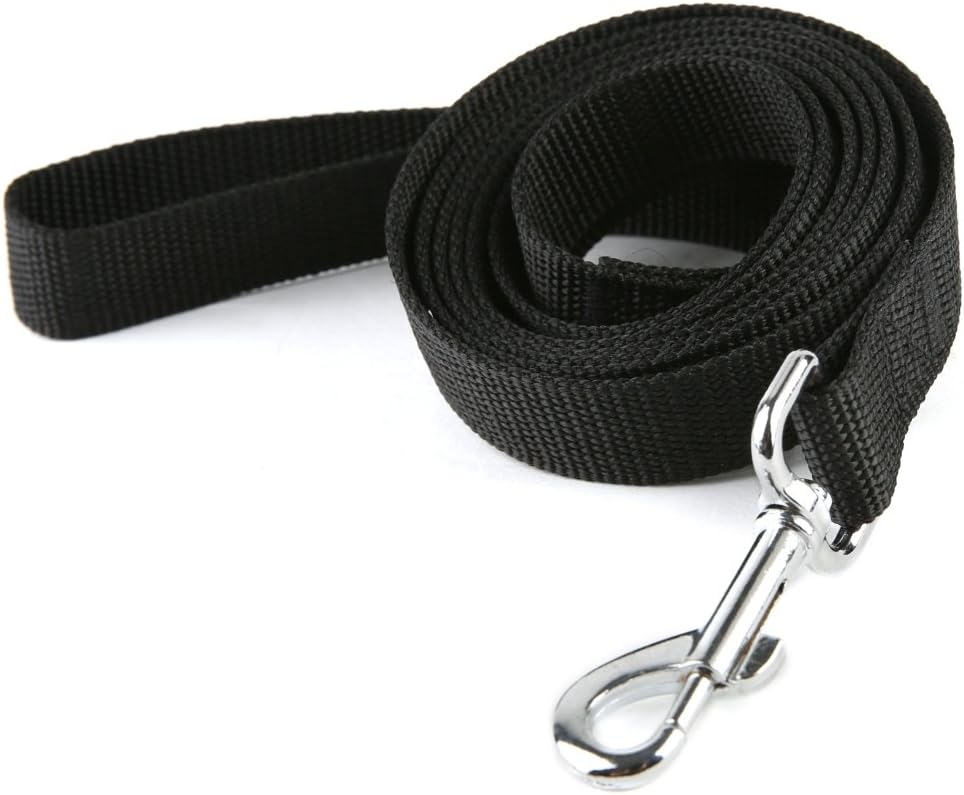 Nylon Dog Training Leash, Traction Rope, 4Ft /5 Foot /6 Feet Long, 5/8 inch 3/4 1 Inch Wide, for Small and Medium Dogs (Orange, 1'' x 20 FT