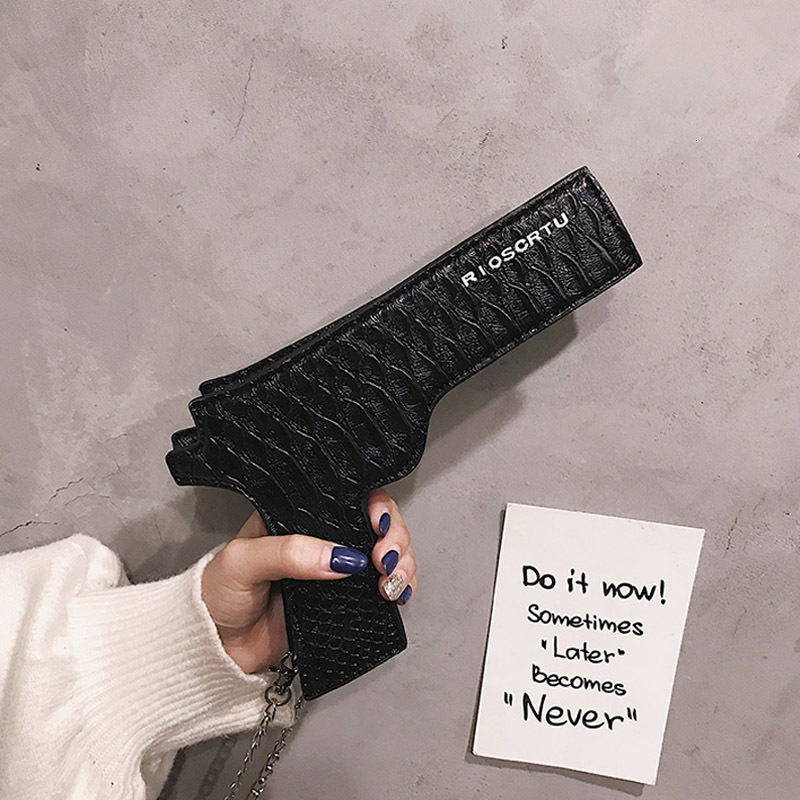 New fashion gun leisure design women s wallet trend gun shaped cool small crossbody bag PU leather women s crossbody bag designer bag