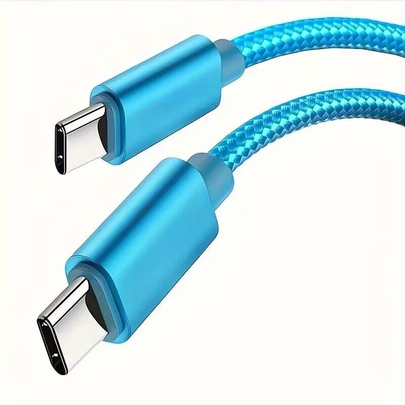60W 1M 2M 3M C to C Male to Male Fabric Braided USB C Type c Cable For Samsung S23 S24 htc Lg Android phone