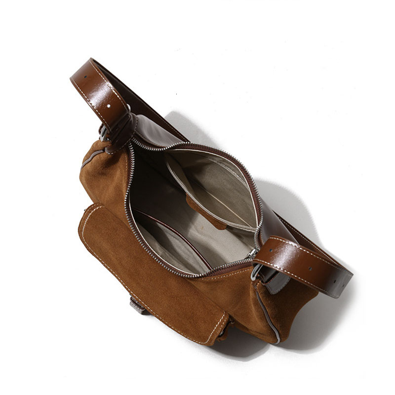 Retro Frosted Cowhide Women's Brand High Quality Large Capacity Shoulder Messenger Bag For Women Genuine Leather BagVoyage
