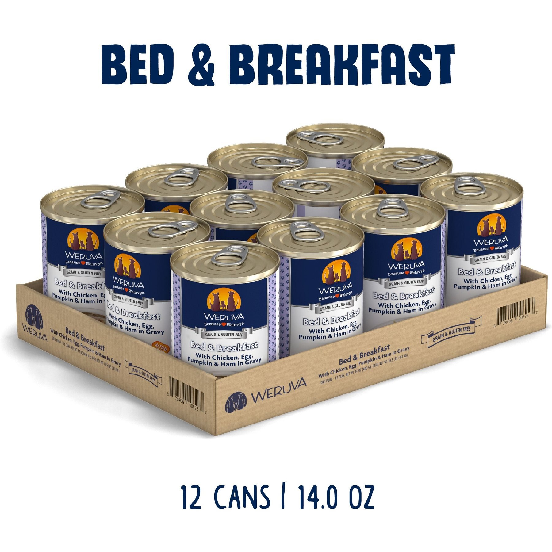 Weruva Bed & Breakfast with Chicken, Egg, Pumpkin & Ham in Gravy Grain-Free Canned Dog Food