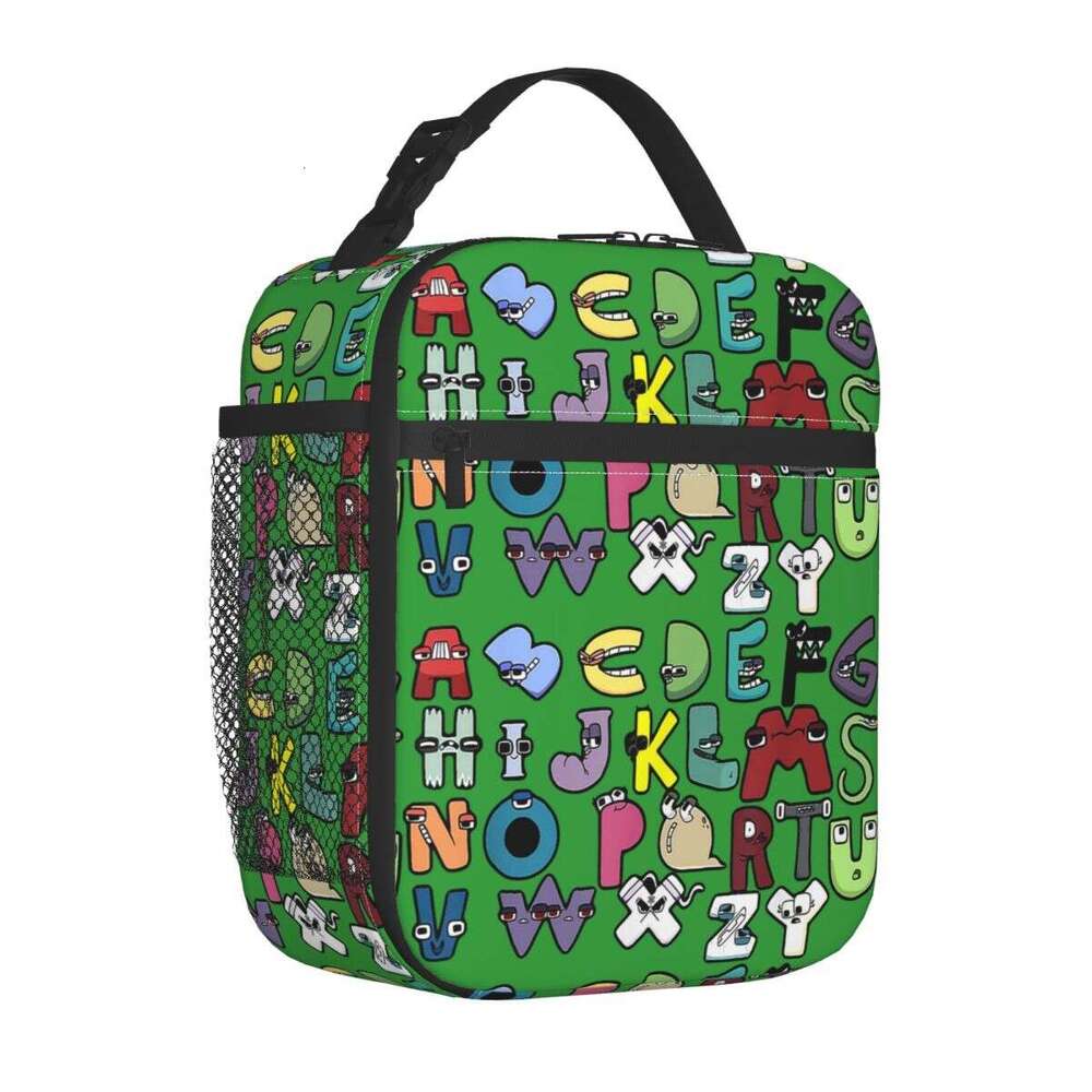 Alphabet Lore Costume For Boys Insulated Cooler Bag Container Matching Learning 26 Letters Tote Lunch Picnic