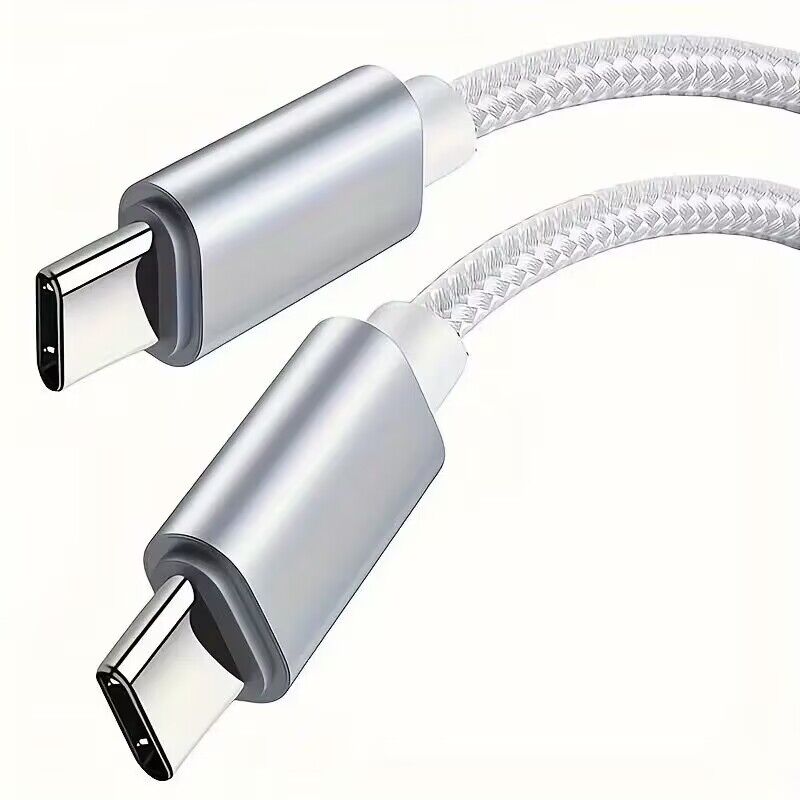 60W 1M 2M 3M C to C Male to Male Fabric Braided USB C Type c Cable For Samsung S23 S24 htc Lg Android phone