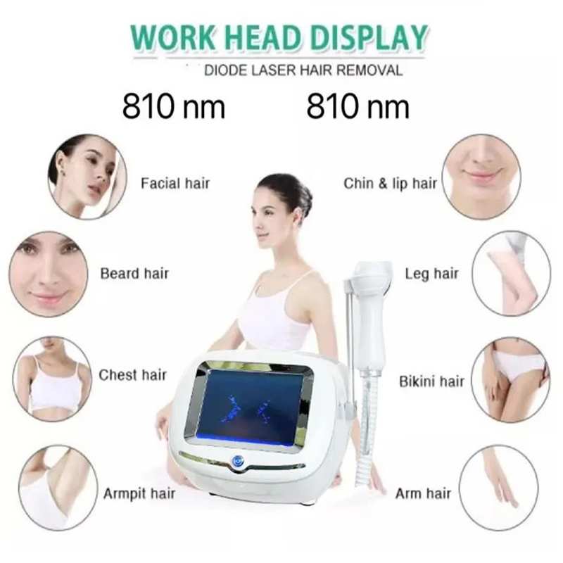 Professional Ice Cooling System Diode Laser 808nm Hair Removal Machine 3 Wavelength Portable 808nm Laser Diode Hair Removal Beauty Machine