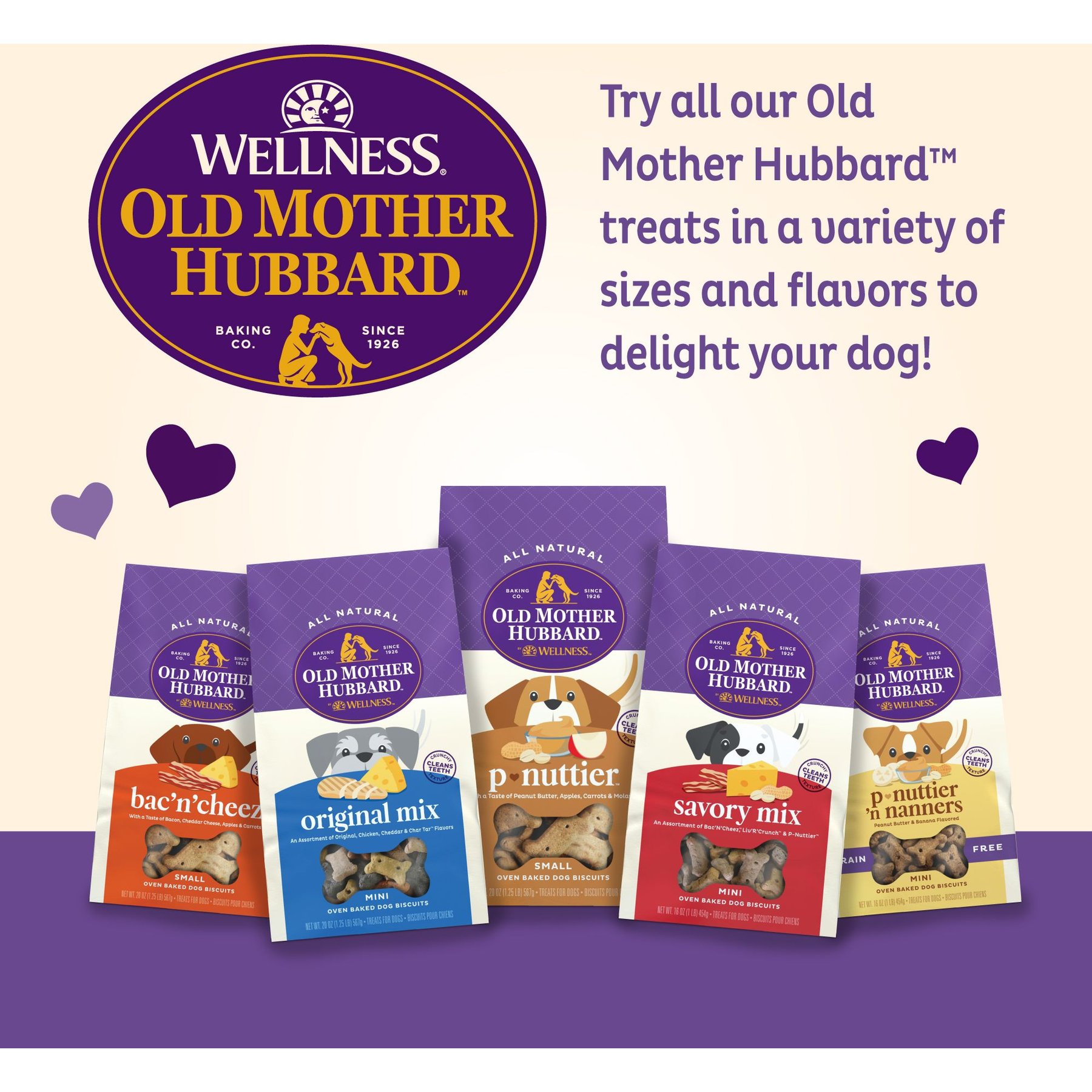 Old Mother Hubbard by Wellness Wholesome Indulgences Maple Bacon Natural Dog Treats, 10-oz bag