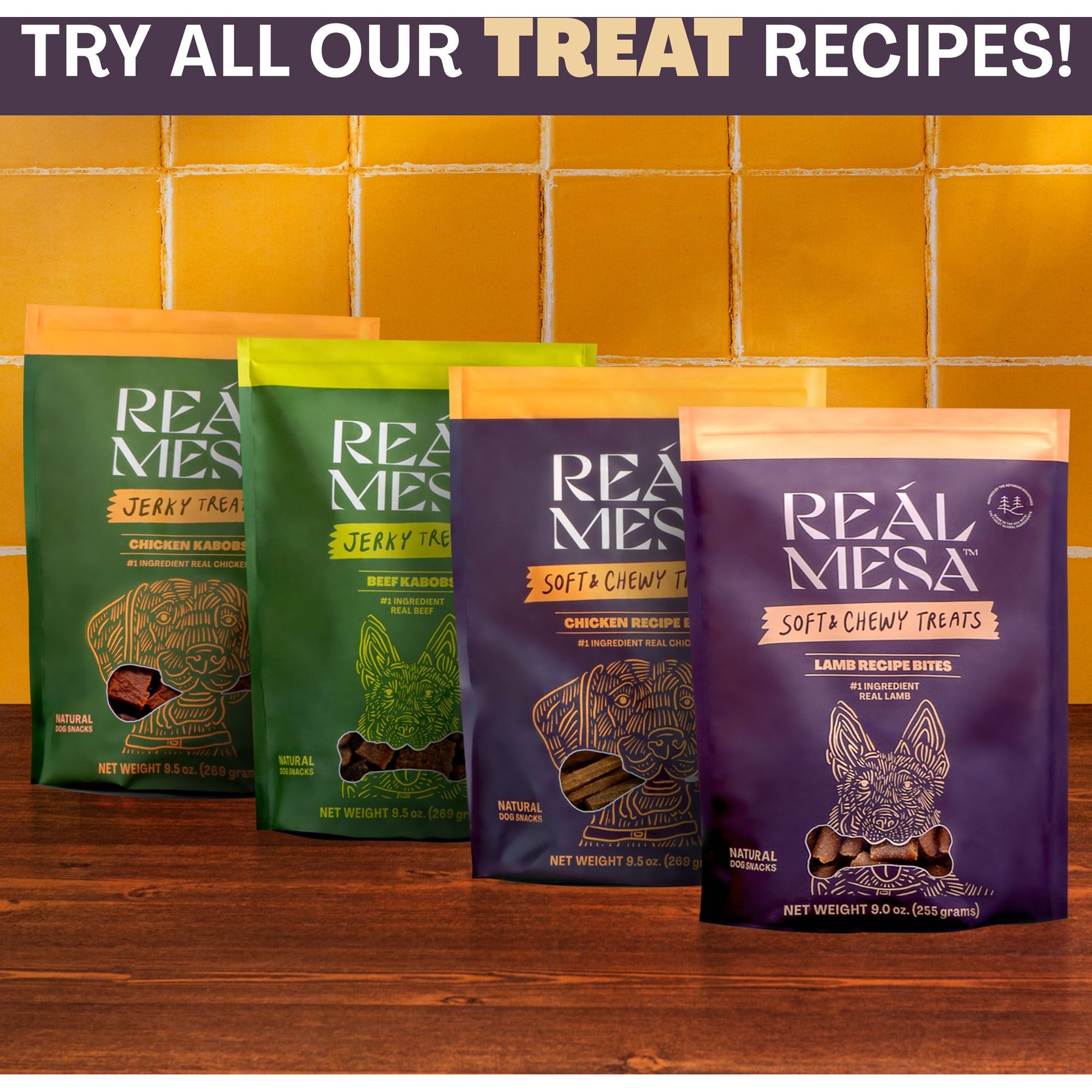 REÁL MESA Lamb Recipe Bites Dog Soft & Chewy Treat
