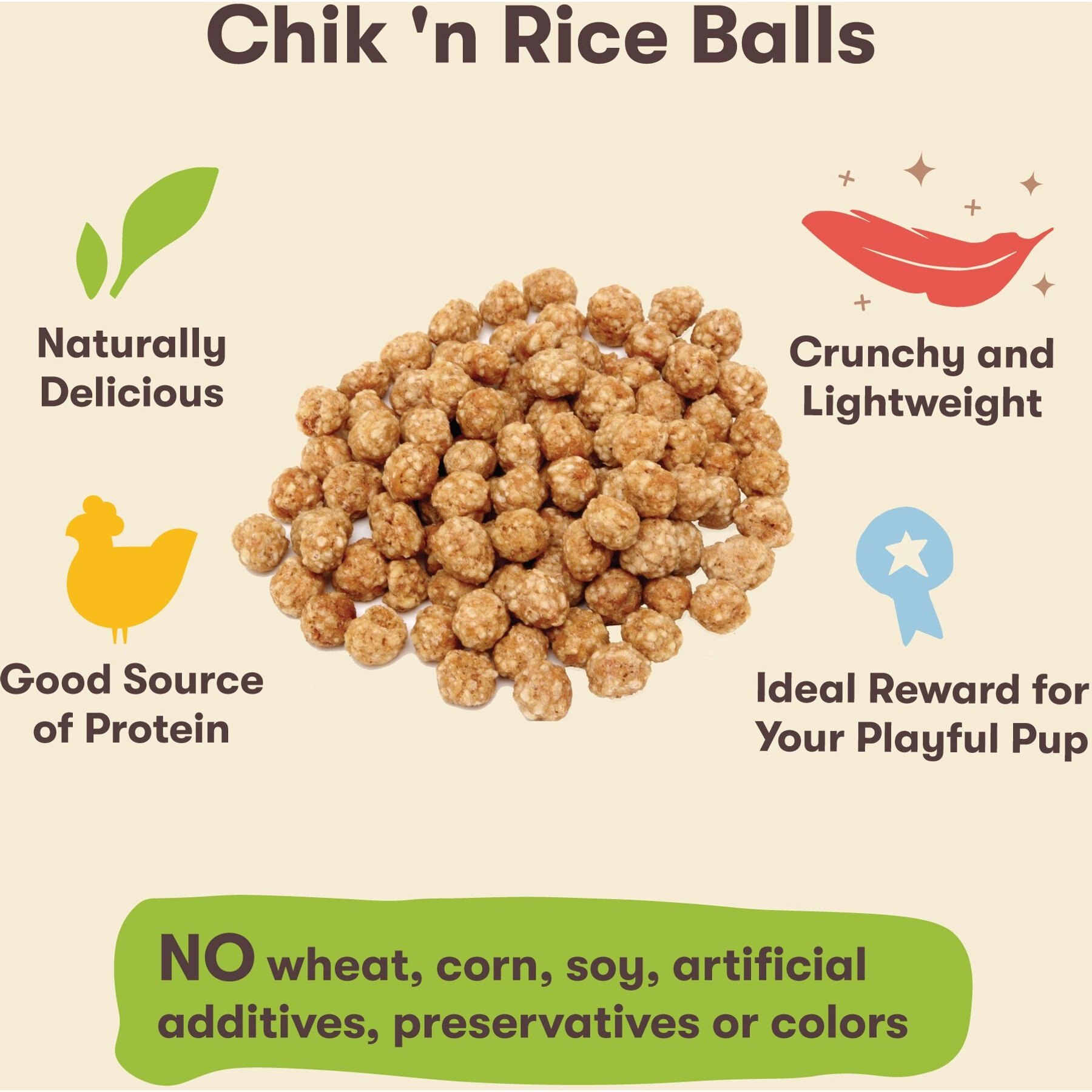 Pet 'n Shape Chik 'n Rice Balls Dog Treats