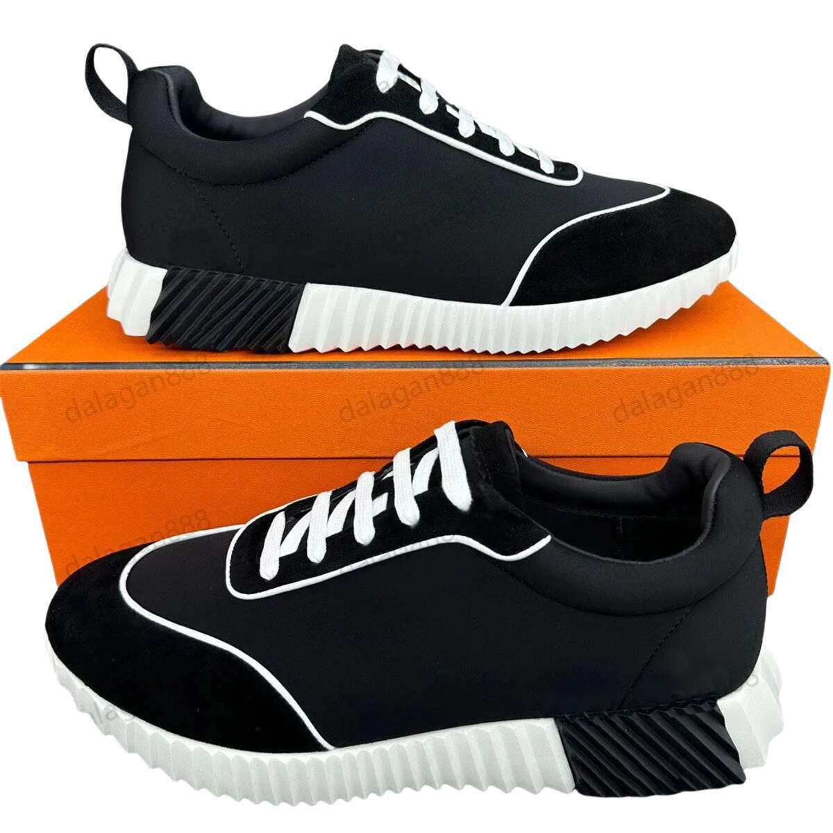 Designer Shoes H bouncing Suede sneakers mens shoes womens luxury Casual Shoes Leathe Mesh and Lace Up trainers Rubber Sole Red Pink Man Low Top Street Style 38-46