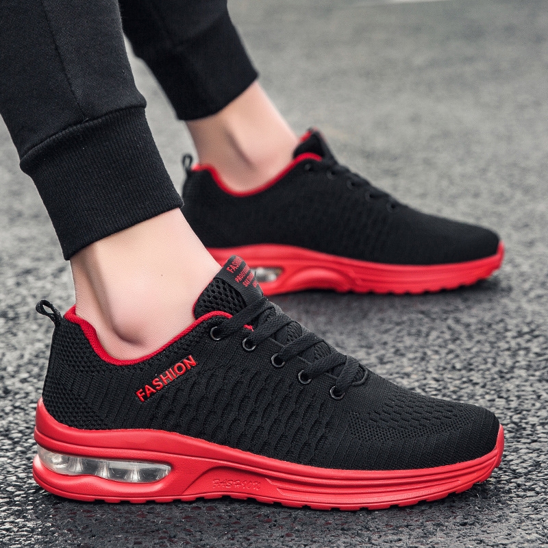 oversized running Spring breathable casual men's spring summer black sports shoes Lhshoe
