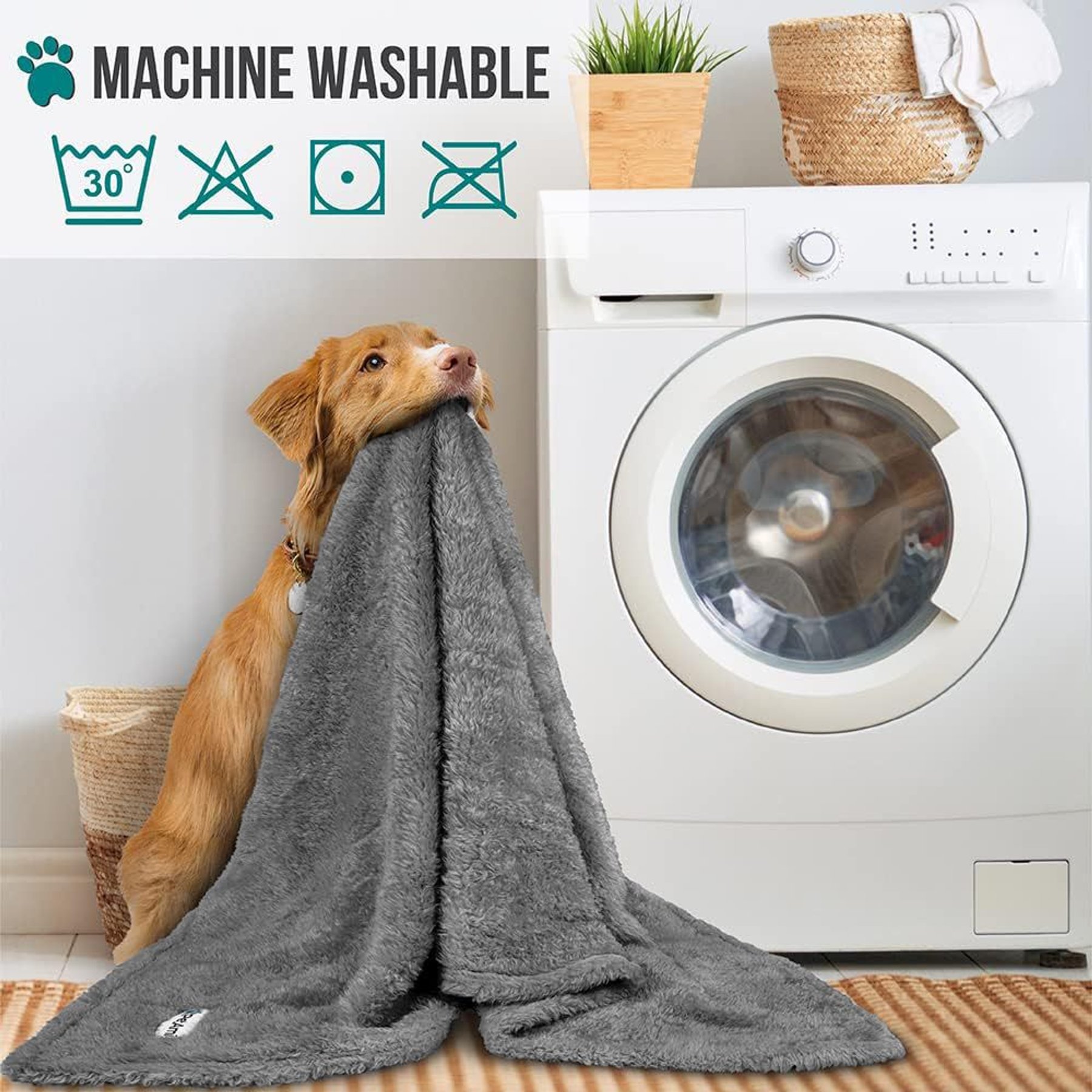 PetAmi Fluffy Fleece Cat & Dog Throw Blanket