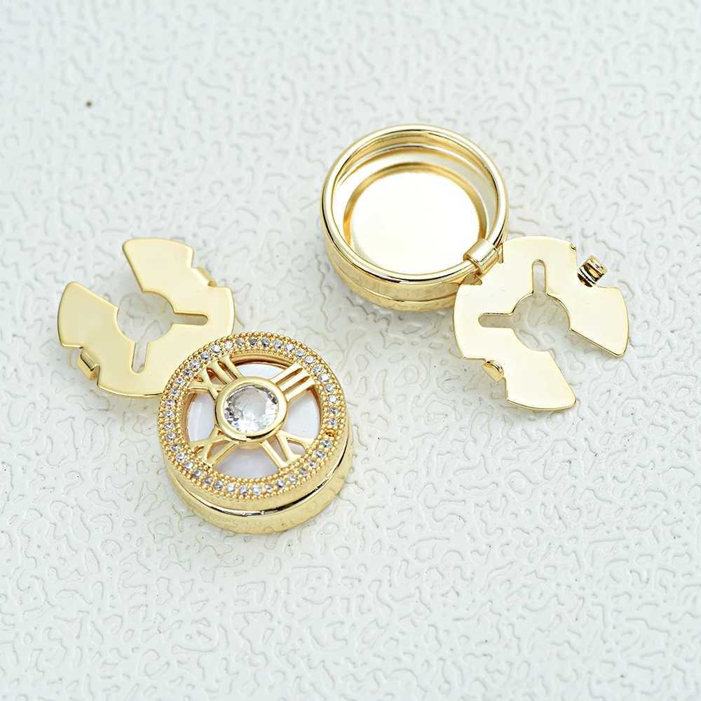 Micro Pave Zircon Cufflinks for Men u0026 Women Shirt Button Covers Elegant Jewelry for Formal Occasions L251024