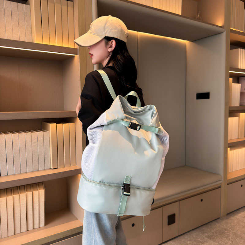 large capacity new swimming and fitness bag backpack with dry and wet separation independent shoe compartment short distance storage bag