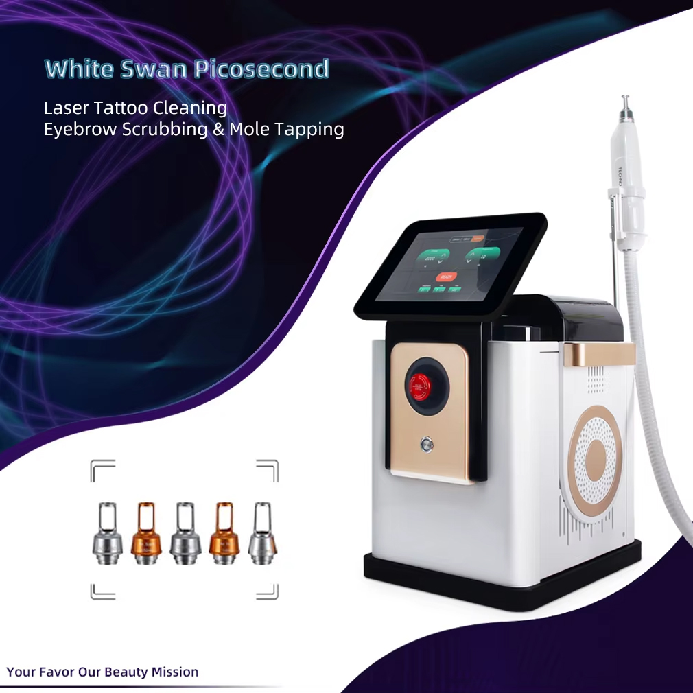 Powerful Picosecond Nd Yag Laser Professional Tattoo Removal Freckle Acne Mole Elimination Picolaser Portable Black Doll Treatment Beauty Machine