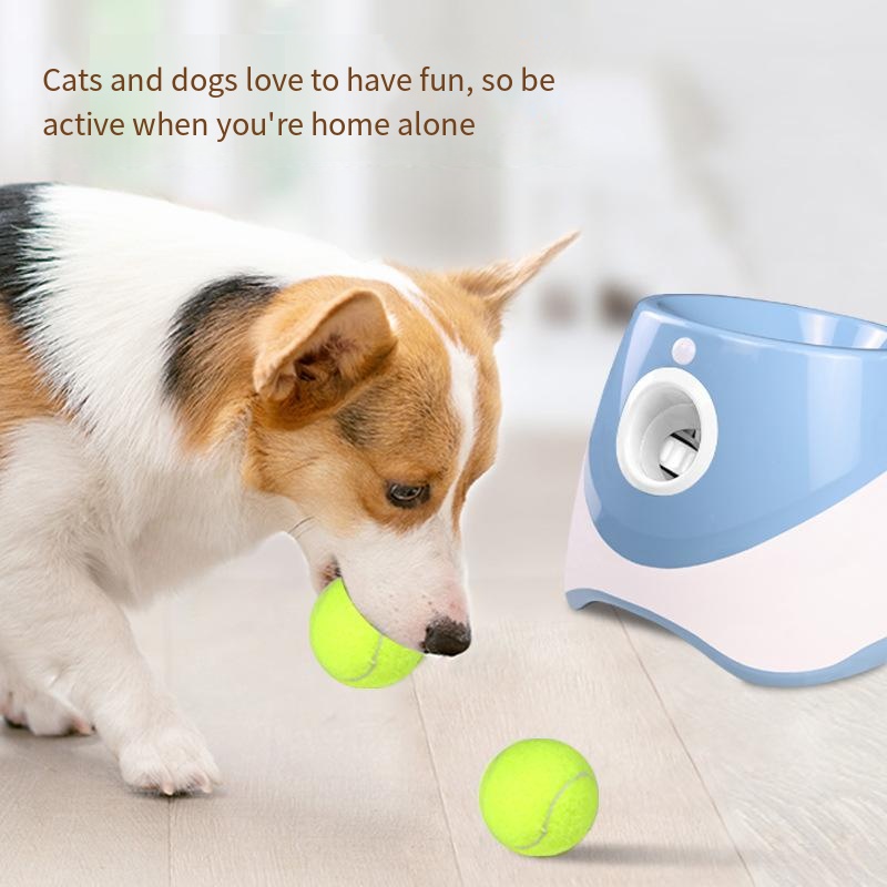 Wholesale Outdoor Pet Automatic Tennis Ball Launcher Dog Training Toys Interactive Fetch Throwing Ball Machine