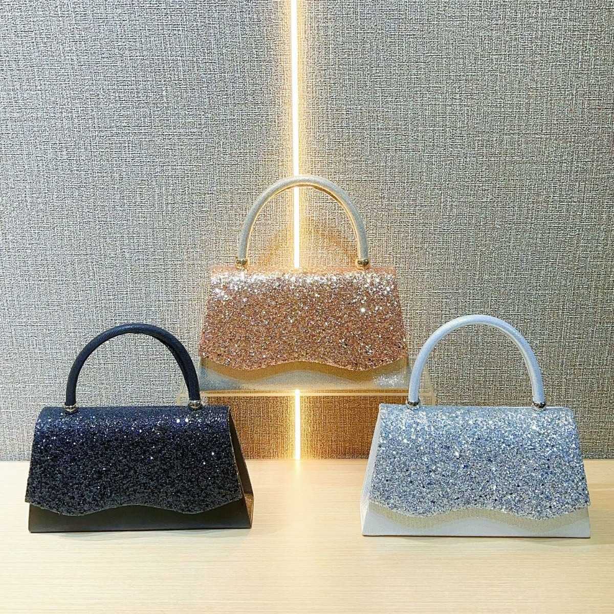 Banquet Bag Sparkling Handbag Water Diamond Banquet Handbag Dress Bag Evening Bag Wedding Gift Bag 241122