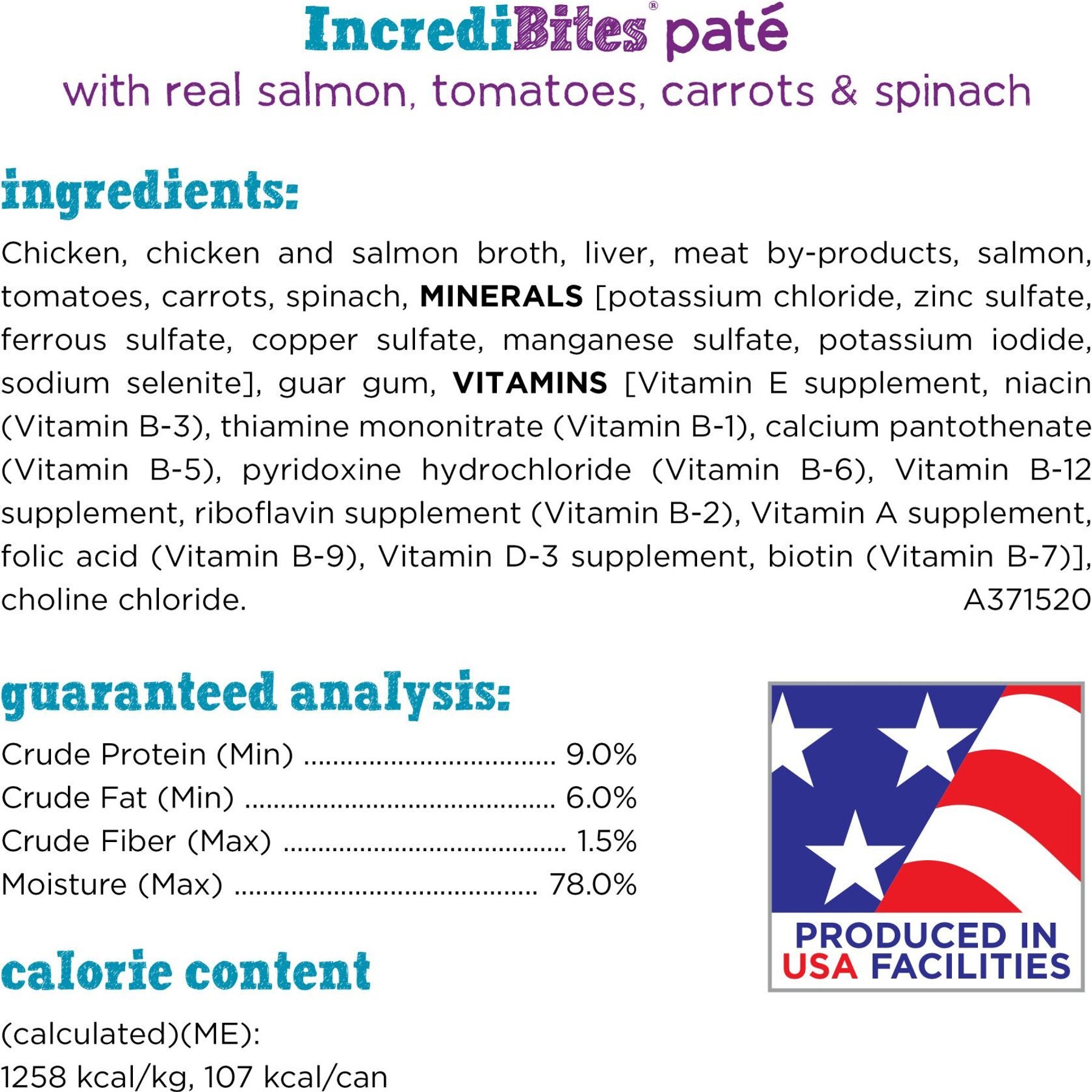 Purina Beneful IncrediBites Pate with Real Salmon, Tomatoes, Carrots & Spinach Wet Dog Food