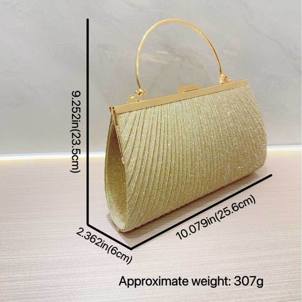 minimalist and fashionable pleated handbag for team gatherings and banquets rhinestone evening dress bag diagonal cross banquet bag 241122