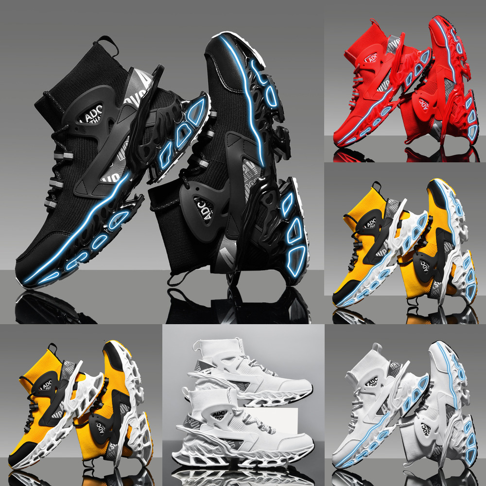 For Men Shoes Running Platform Sneakers Mesh Lace Up Trainer Race Breathable Shoes Fashion Outdoor Tennis