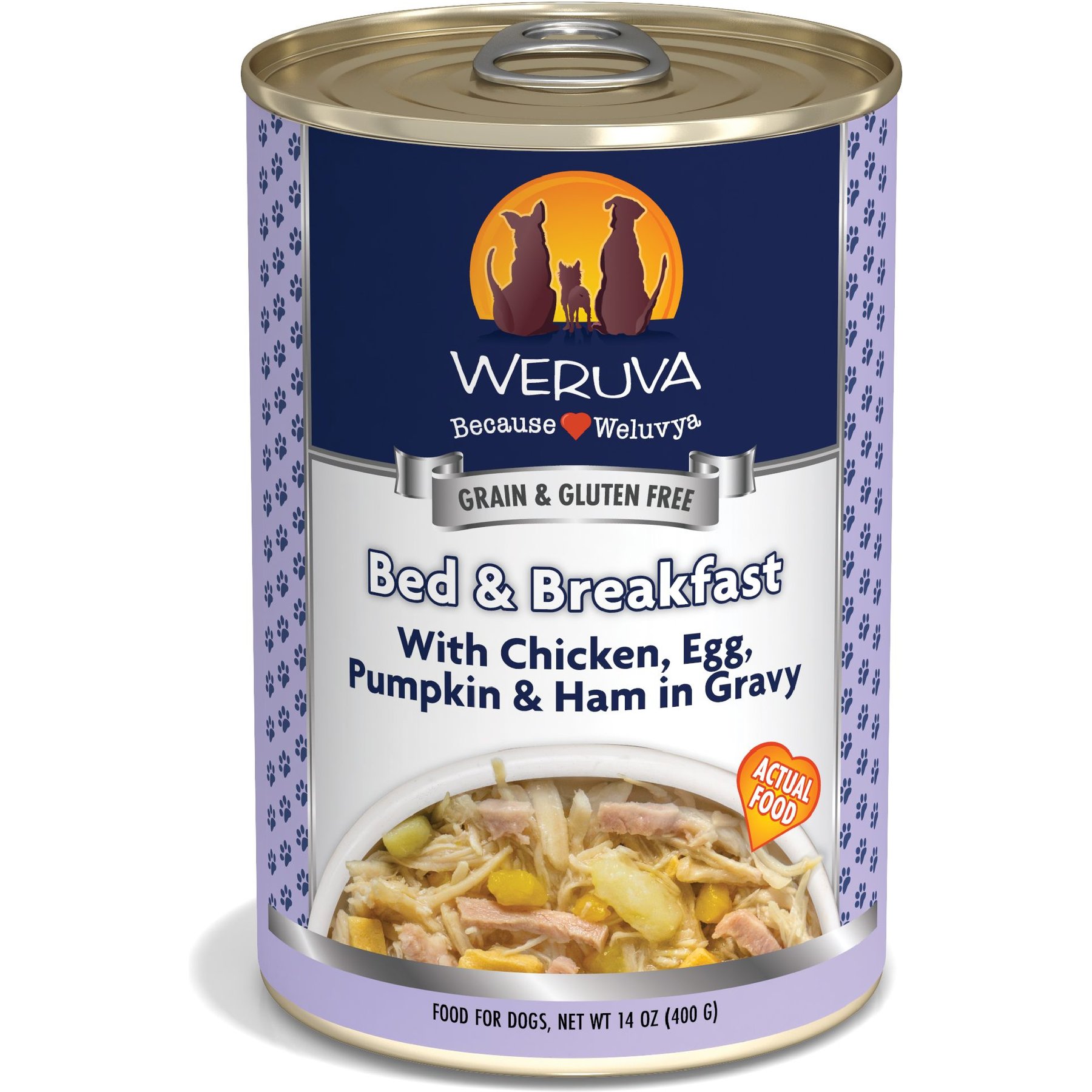 Weruva Bed & Breakfast with Chicken, Egg, Pumpkin & Ham in Gravy Grain-Free Canned Dog Food