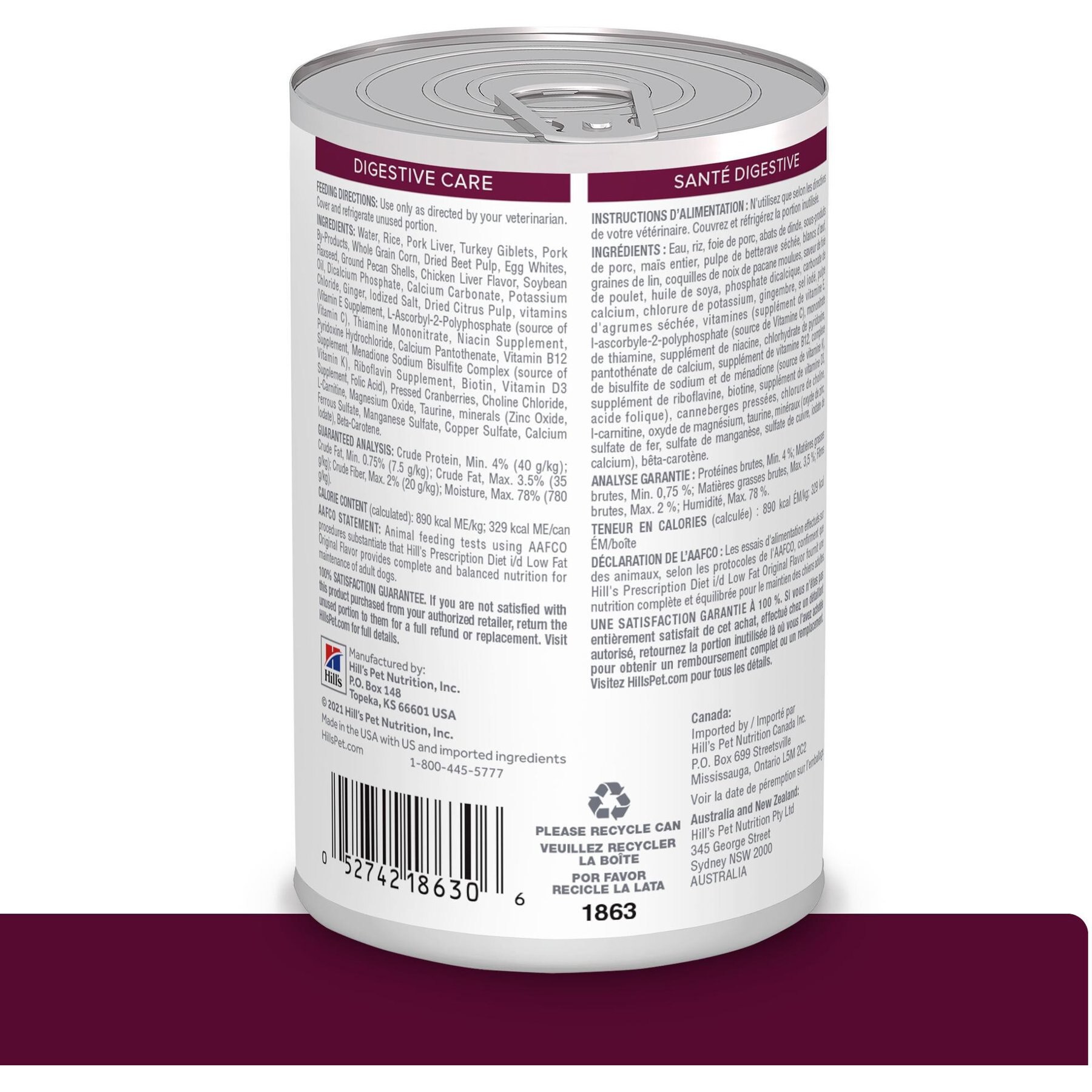 Hill's Prescription Diet i/d Digestive Care Low Fat Original Flavor Pate Wet Dog Food